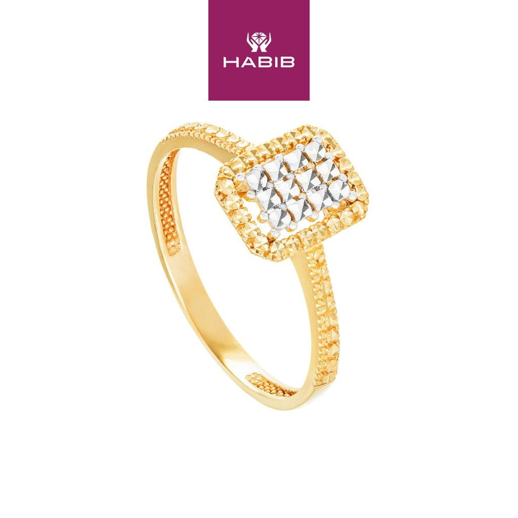 HABIB Oro Italia 916 White and Yellow Gold Ring GR45450321-BI (22K Gold)