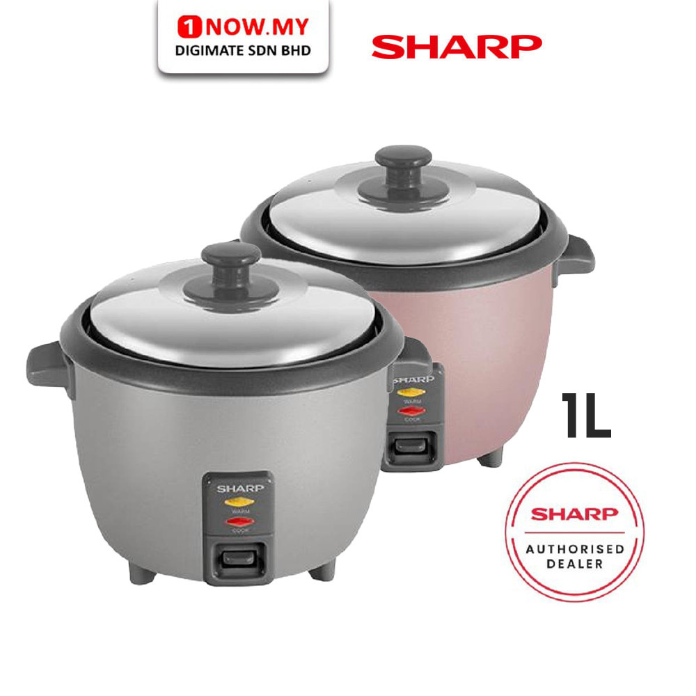 SHARP 1L Electric Rice Cooker KSH108 (Random Color) | Non-Stick Inner Pot Coating Periuk Nasi 电饭锅