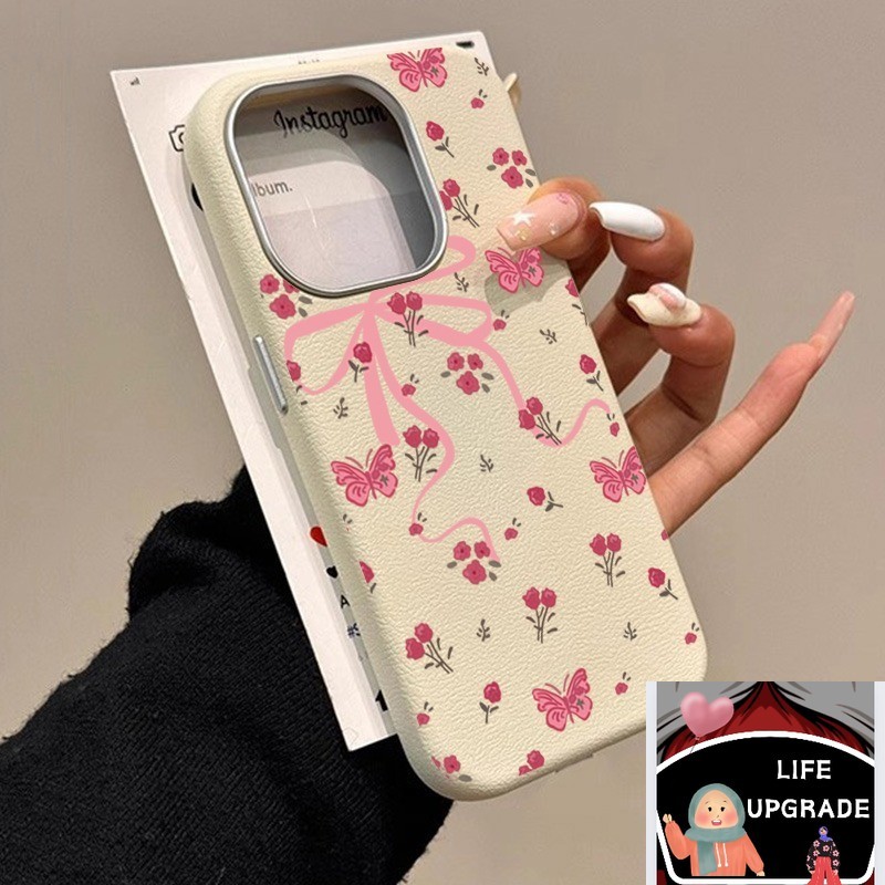 ASdarkColors Casing Pink Bow Rose Butterfly Case For Samsung S25 S24 Ultra S23 S22 Plus S20 S21 S23