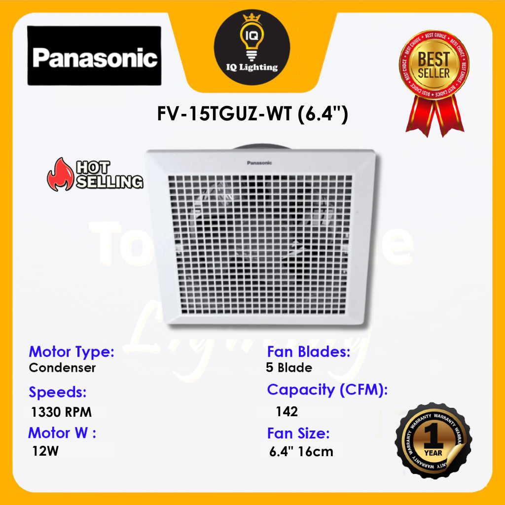 PANASONIC CEILING MOUNT VENTILATING FAN / FV-15TGUZ-WT/FV-25TGU3-WT/FV-20TGU603 /Exhaust Ventilation