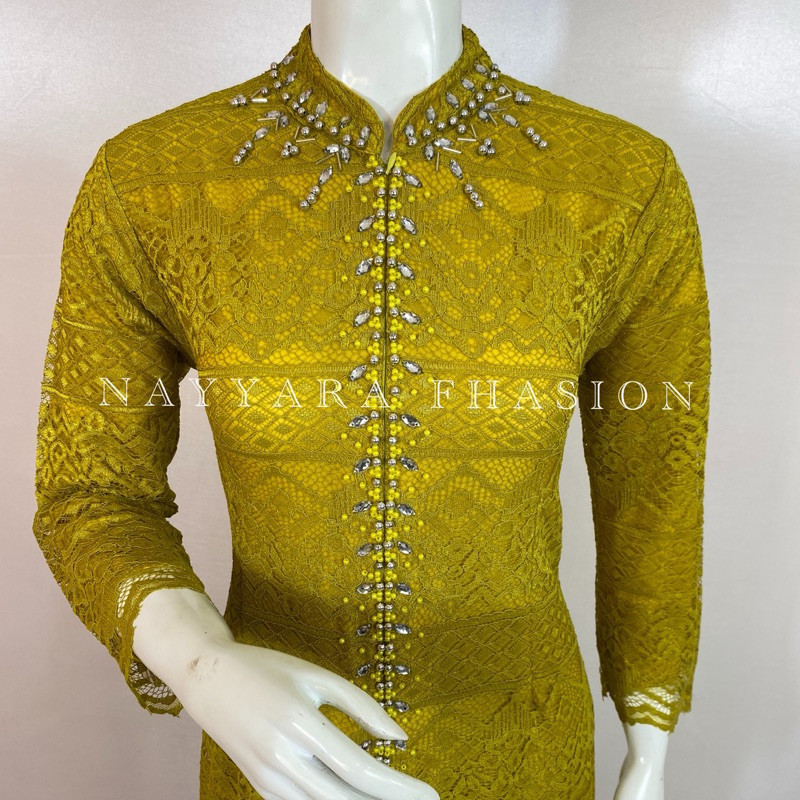 Reliable Have Modern Kebaya \ Tunic Brocade Set Encim Brukat Party Gamis - Image 3