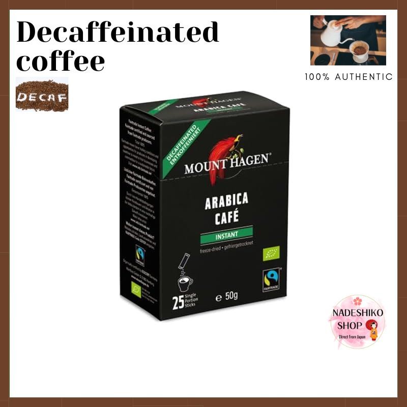 Mount Hagen Organic Fair Trade Decaffeinated Instant Coffee Stick 50g (2g x 25P) Instant (Stick)