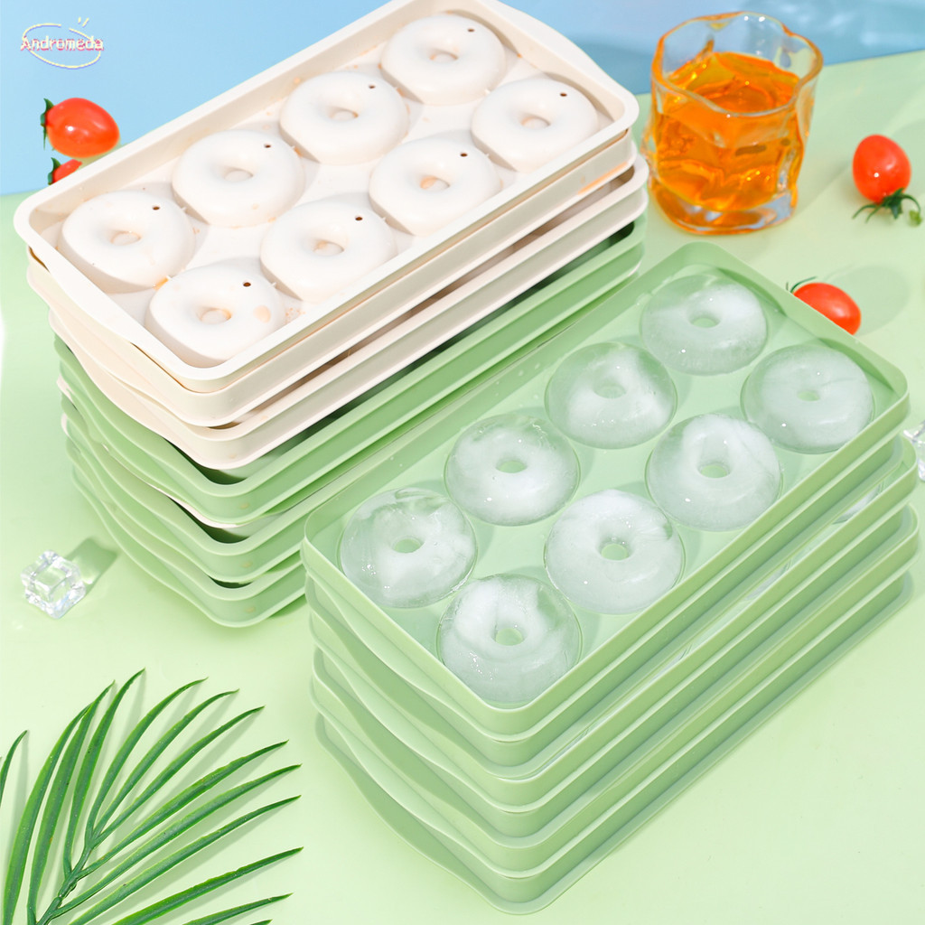 1Pc Creative Donut Ice Cube Mold with Lid Large Capacity DIY Ice Maker Juice Yogurt Ice Tray Kitchen Supplies 12 Grids #WarmHome