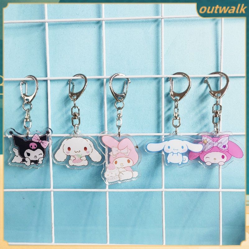 ⚡FAST SHIPPING⚡⚡ Sanrio Acrylic Keychain Cute Cinnamoroll Pendant Keyring Cartoon Kuromi My Melody Children Toys Keychains Birthday Gifts