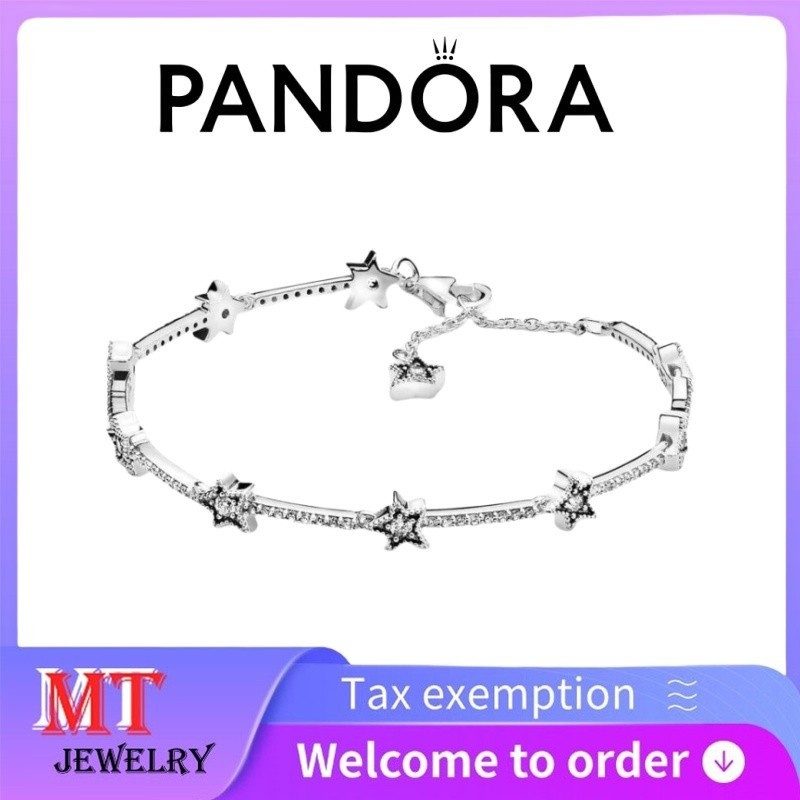 Hot selling 100% S925 sterling silver couple ladies Pandora jewelry DIY Celestial Stars Bracelet 598498C01