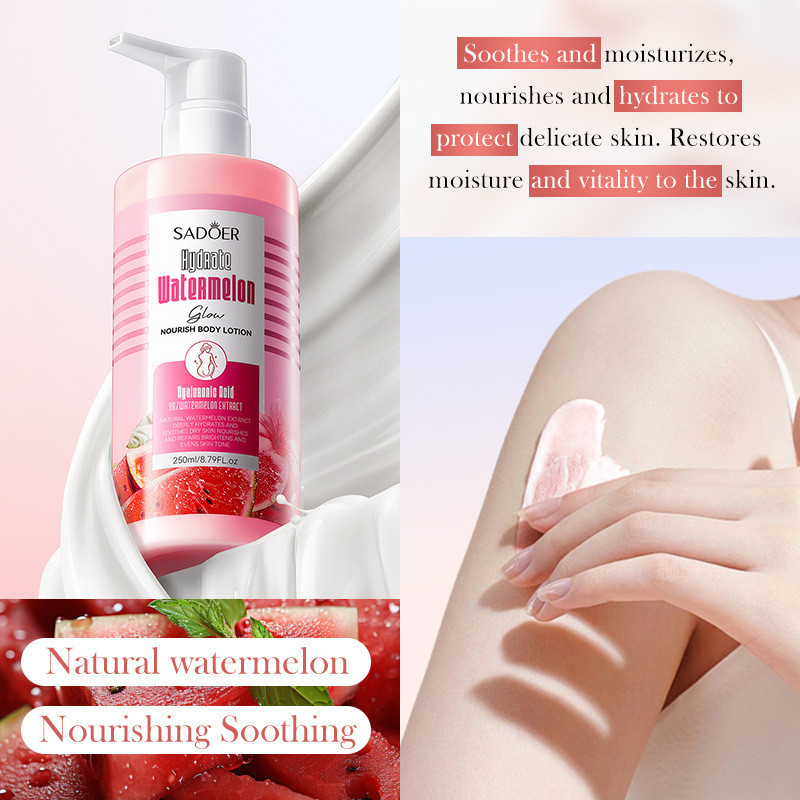 SADOER Body Lotion Niacinamide Hydrating Nourishing Watermelon Moisturizing Body Cream