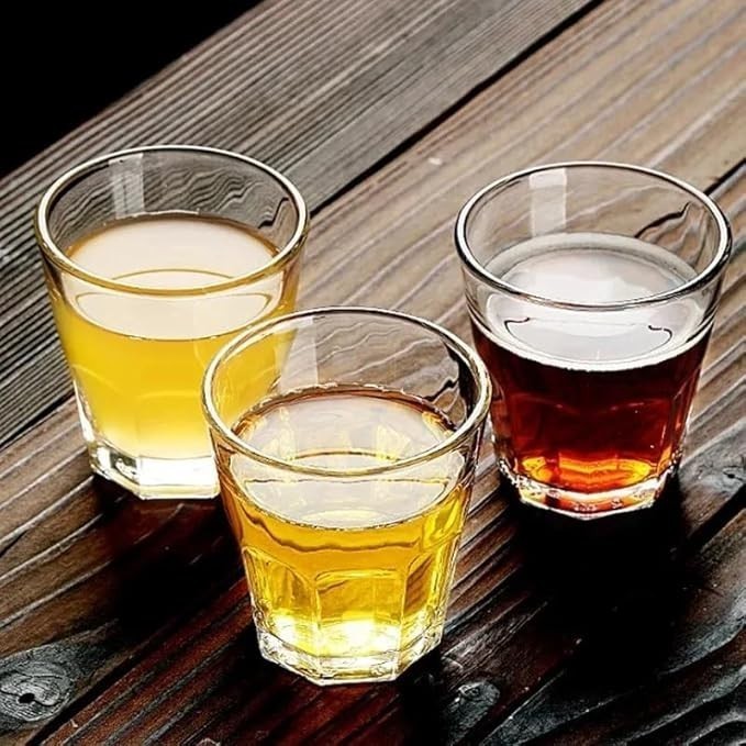 Malaysia Beer Mug Whiskey Transparent Tempered Glass Small Wine Glass Octagon Design Bar Wine Cup Gelas Kaca 玻璃酒杯