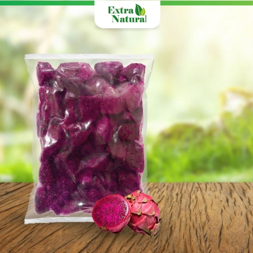Frozen Red Dragon Fruit Chunk [Buah Naga] 1kg (Please read description box before order) |[Extra Natural]