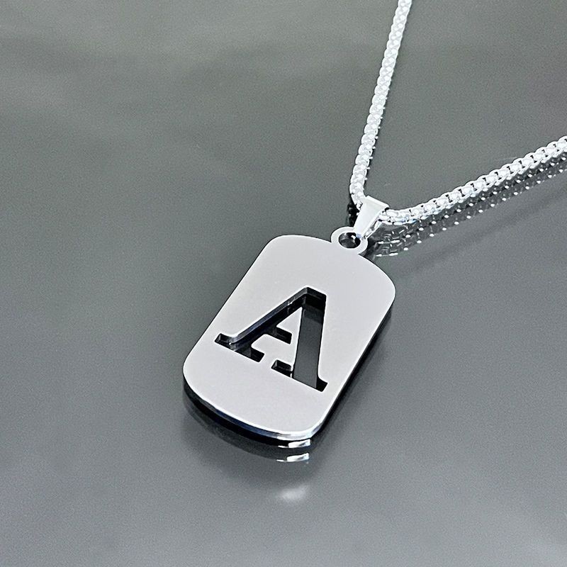 Titanium Steel English Letter Necklace