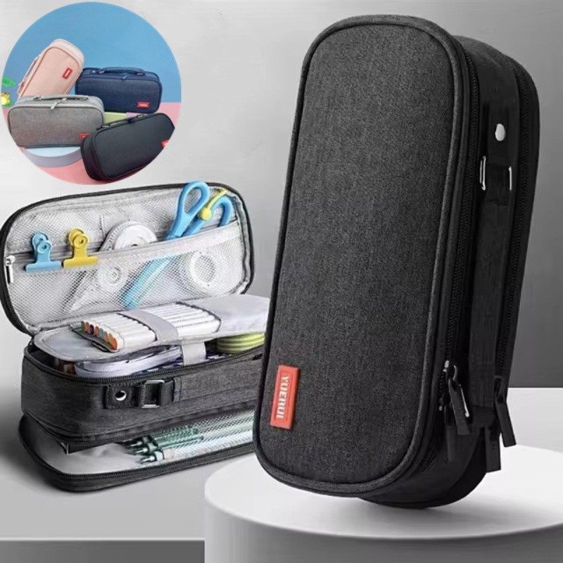 Pen Storage Bag Pencil Case 5 Layer Large Capacity Cosmetic High Quality Study Supplies Student Stationary Boxes