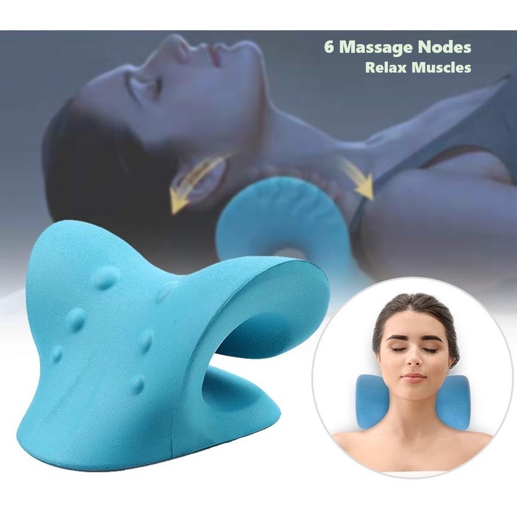  Neck Shoulder Stretcher Relaxer Cervical Chiropractic Massage Pillow for Cervical Spine Alignment Massage Tools Traction Device