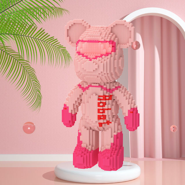 Children's Toys Building Block Toys [Violent Bear] Building Blocks Goku Bear/Silver-Winged Bear/Tana Bear/batboy catcher * 1