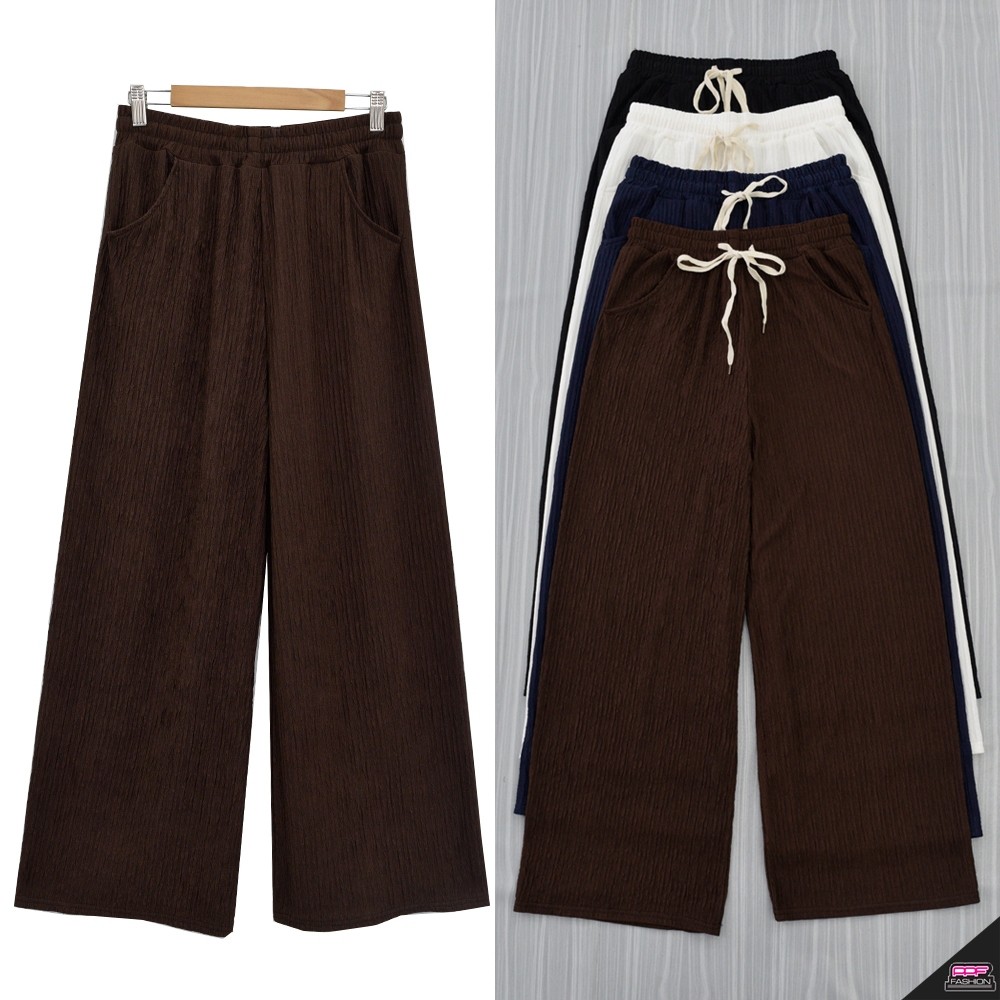 PPF 8165 Exclusive Cotton Knit Pleated Long Pant/ Seluar Labuh Kain Kulit Kayu
