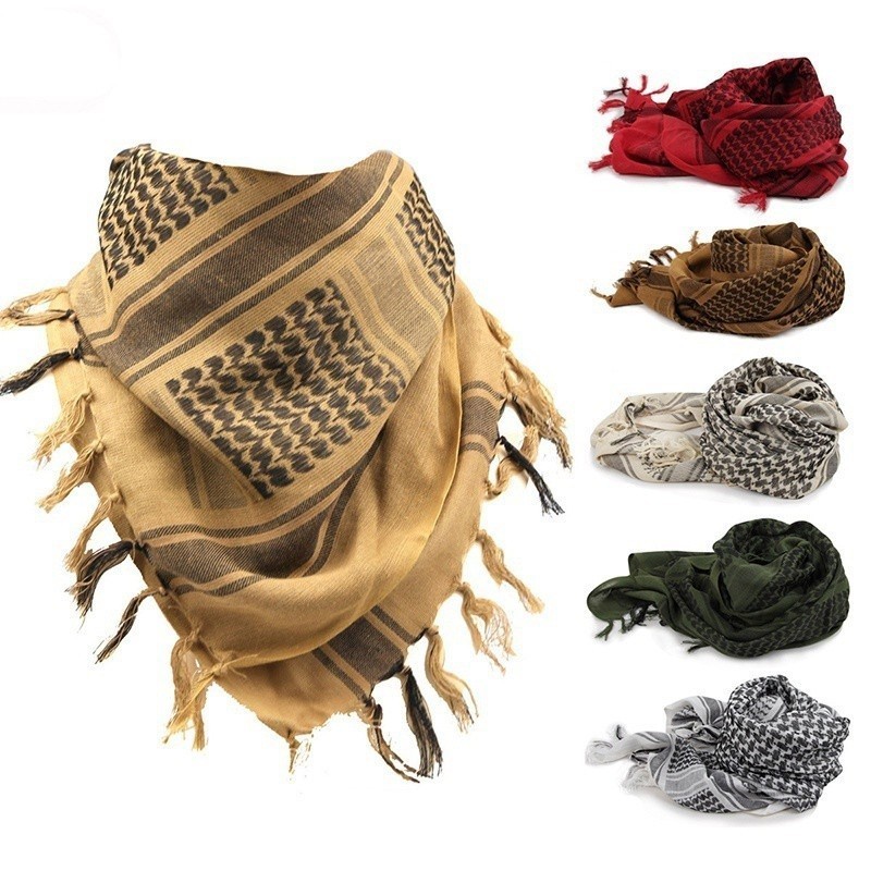 Sunscreen Windproof Scarf Fashion Unisex Lightweight Military Arab Scarves Cotton Men Arabic Scarves
