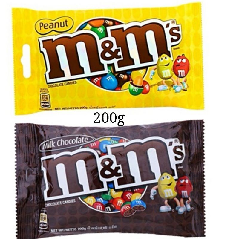 [JUMBO PACK] M&M COATED CHOCOLATE 180G (MILK / PEANUT) PEK EKONOMI COKLAT BEAN HALAL