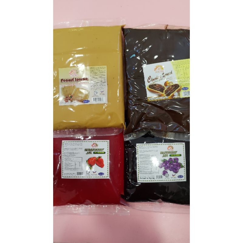 PEANUT & CHOCOLATE SPREAD / STRAWBERRY BAKING JAM 1KG