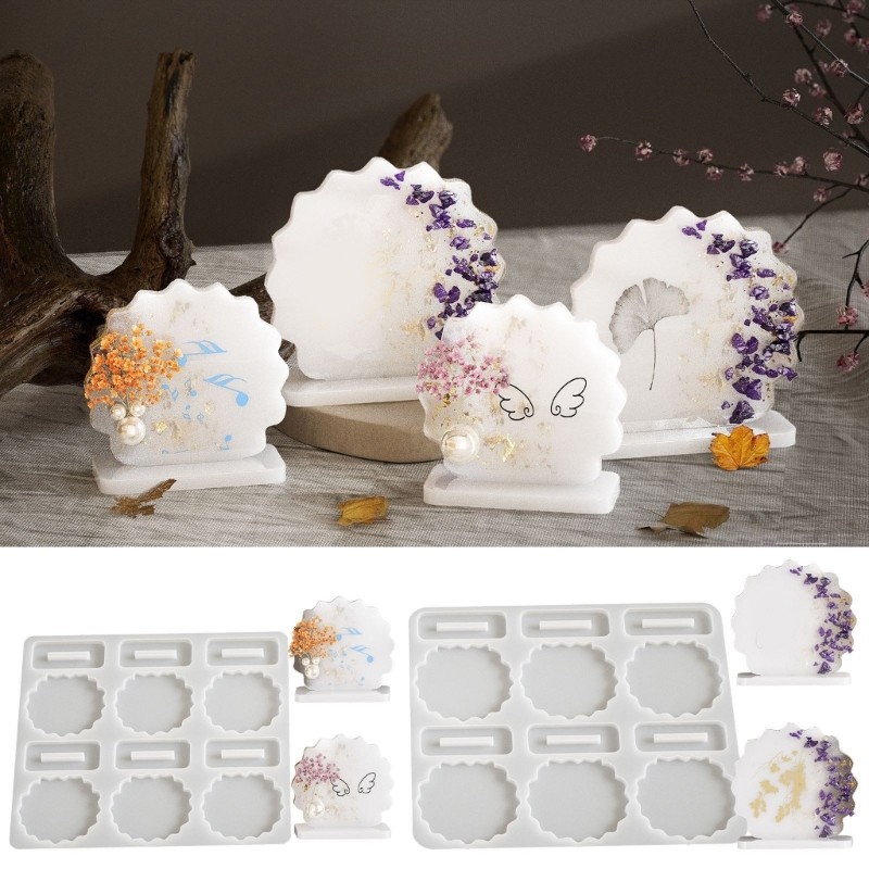 VAN Silicone Mold for Photo Frame and Decorative Craft Dried Flower Resin Mould Plaster Table Decoration Making Mould