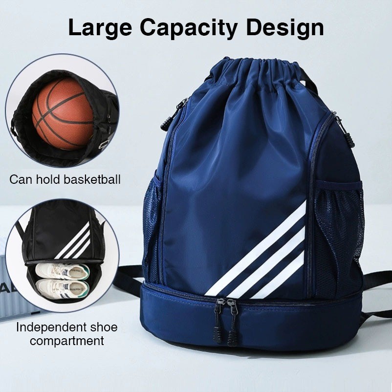Travel Fashion 【Malaysia Spot】Gym bag sport drawstring bag,basketball football bag，beg sukan  beg bola bagpac... - Image 2