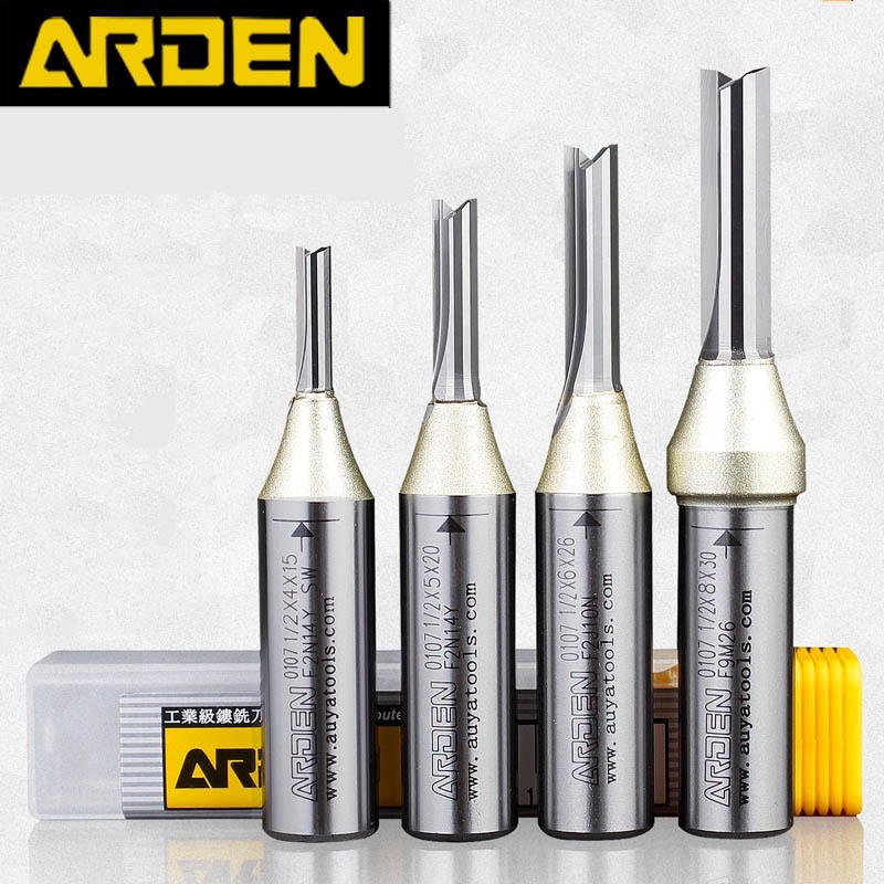 DIY Heavy Arden CNC Woodworking Tool TCT Trimming Straight End Mill Cutters Tungsten Steel 1/4 Shank Router Bit MDF P... - Image 5