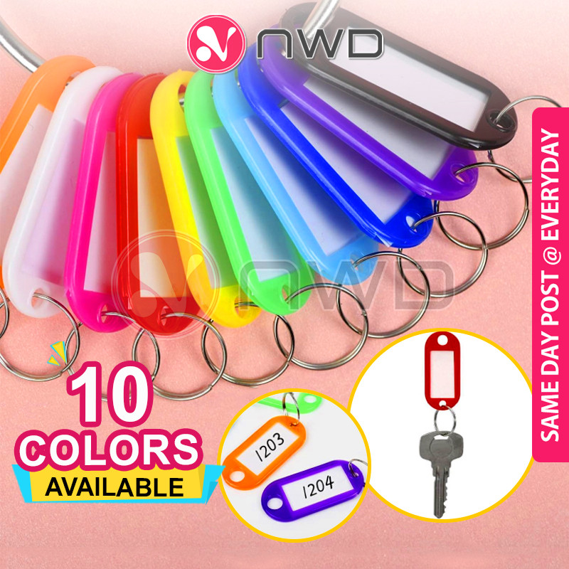 《 》Plastic Key Tag Keychain Label School Office Room ID Name Phone Number 标记钥匙牌 NWD