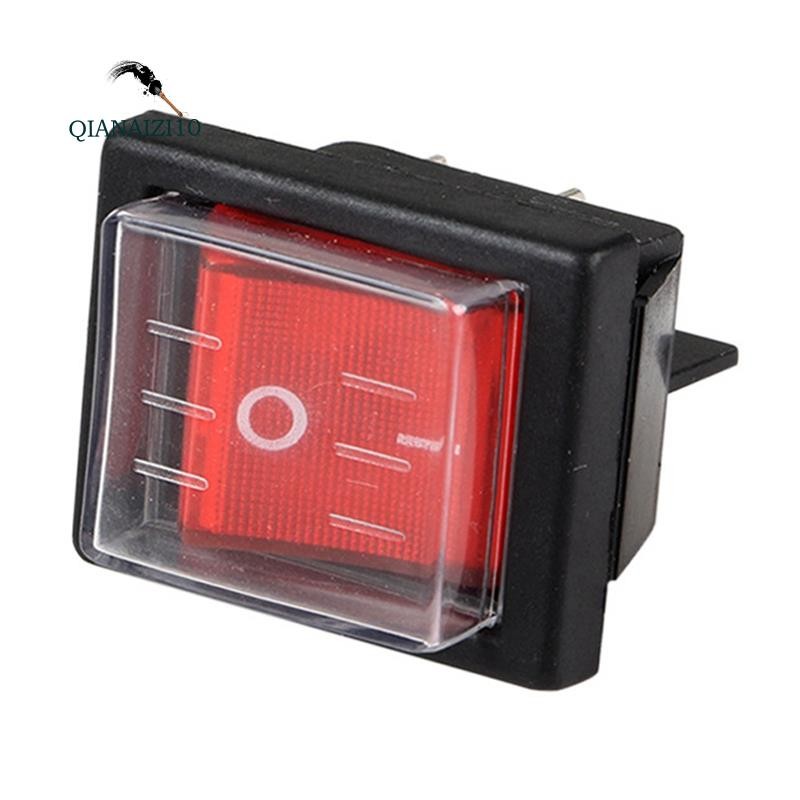 1PC 36X29Mm SPST 4 Pin Waterproof Boat Rocker Switch for Industrial Vacuum Cleaners with Waterproof Cover