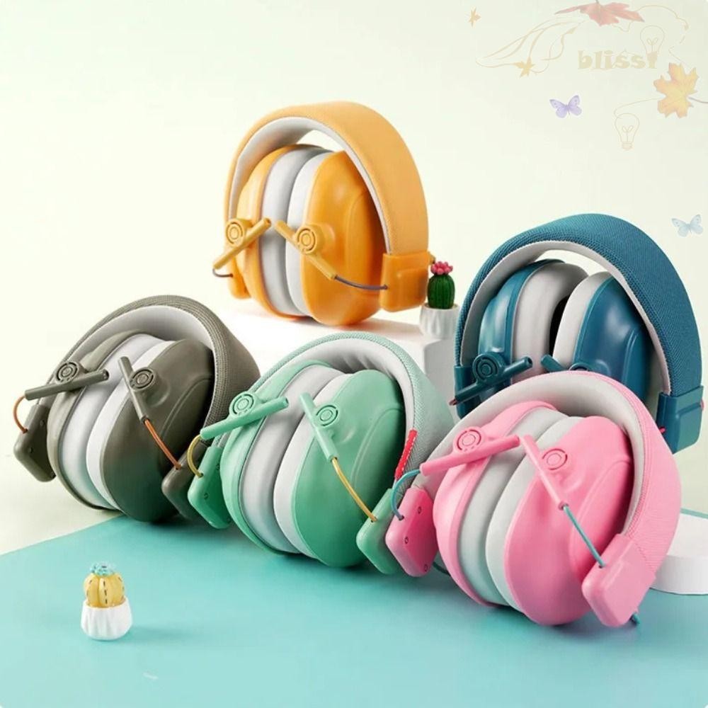 BLISS Kids Head Earmuffs, Hearing Protection Noise Reduction Ear Cancelling Headphones, Safe Material Ear Defenders Soundproof Adjustable Anti-Noise Earmuffs Study Sleep