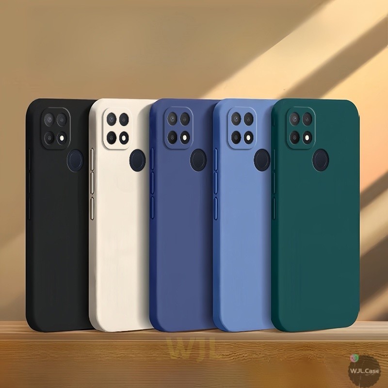 ZSCHAO Cover per Oppo A15 360 Gradi Slim Sottile Antiurto Vetro temperato Custodia Cover Compatibile con Oppo A15 Rigida Full Libro Opaco Integrale Armor Case Bumper Nero Blu