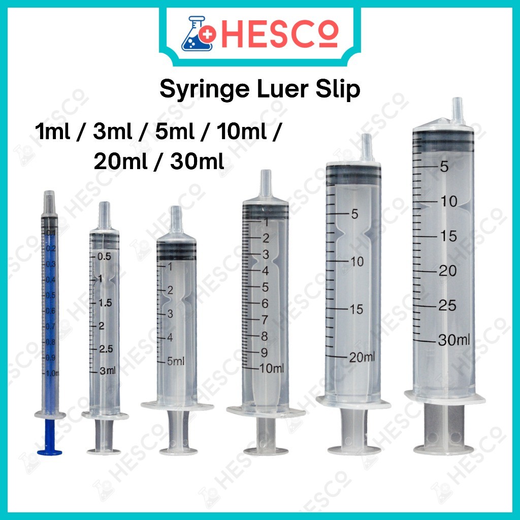 Disposable Syringe Picagari Luer Slip 1pc — 1/3/5/10/20/30ml cc, Industrial Use, Baking Use, Printer Refiller