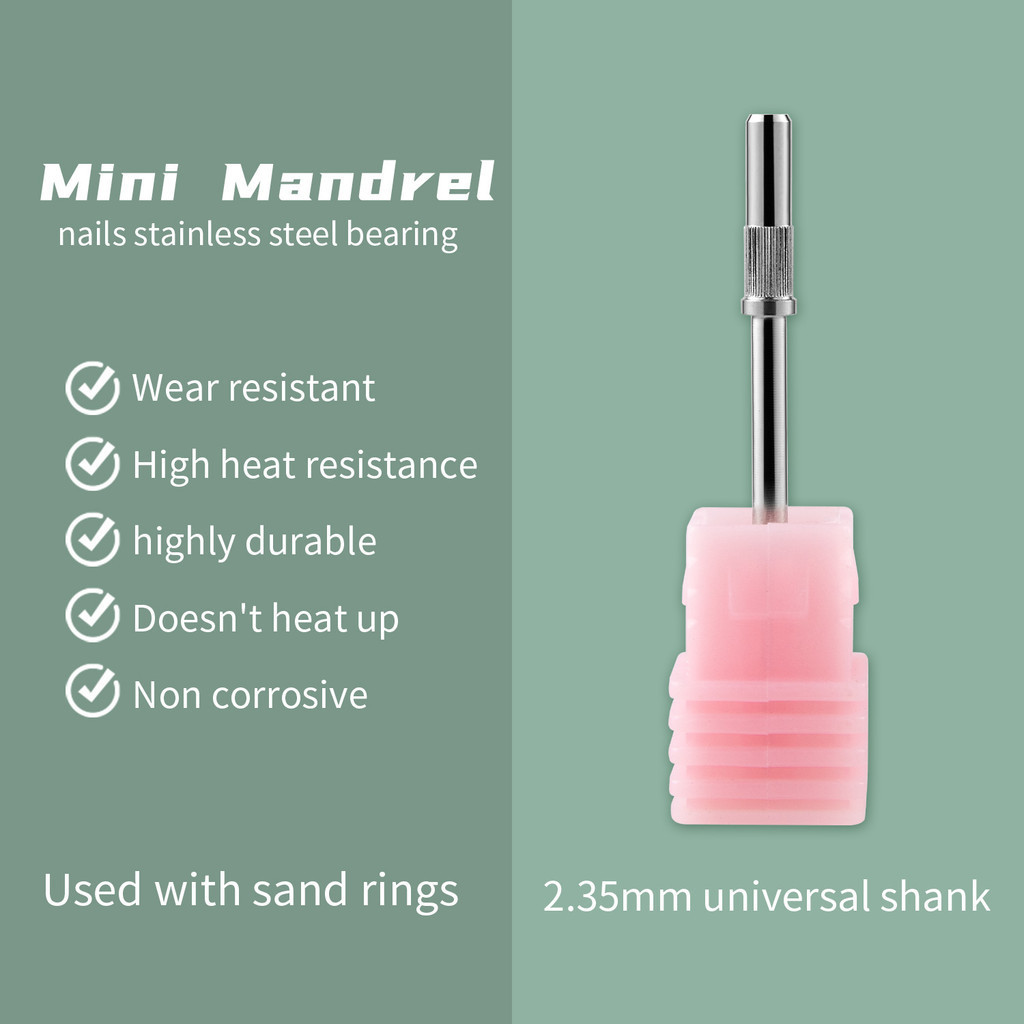 50Pcs/Box 3.1mm Small Sanding Bands With Shaft Set For Dead Skin Calluses Nail Polishing Mini Sandband Nail Drill Bits M