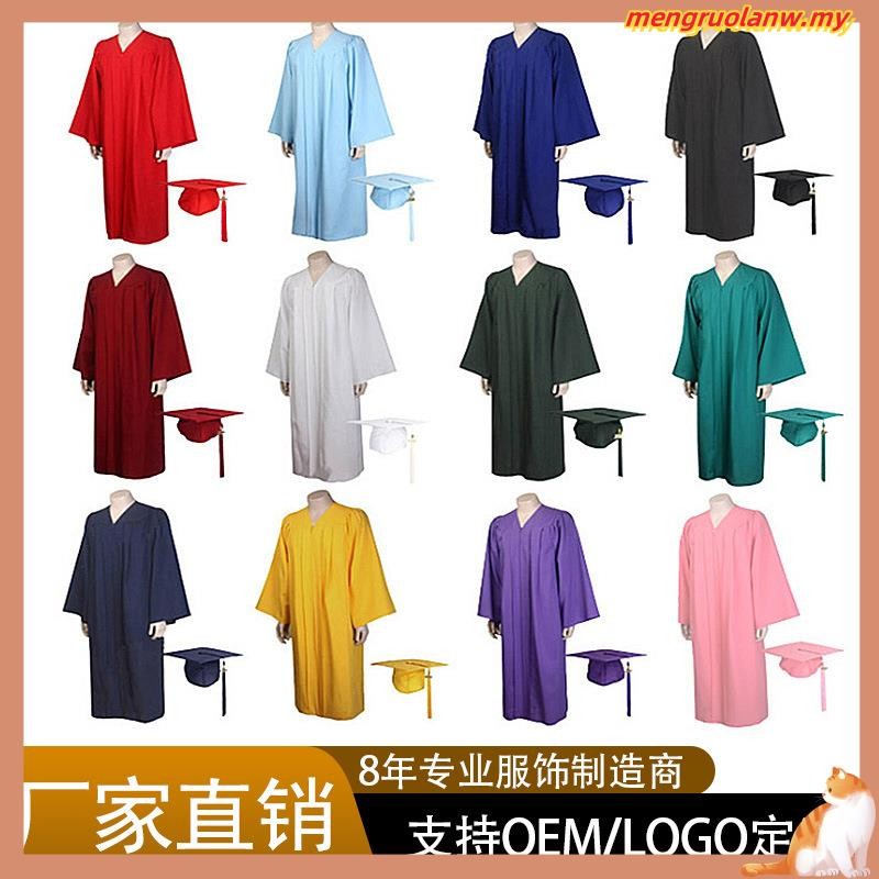 stylishlife| 2021 Adult Zip Closure University Academic Graduation Gown Robe Mortarboard Cap