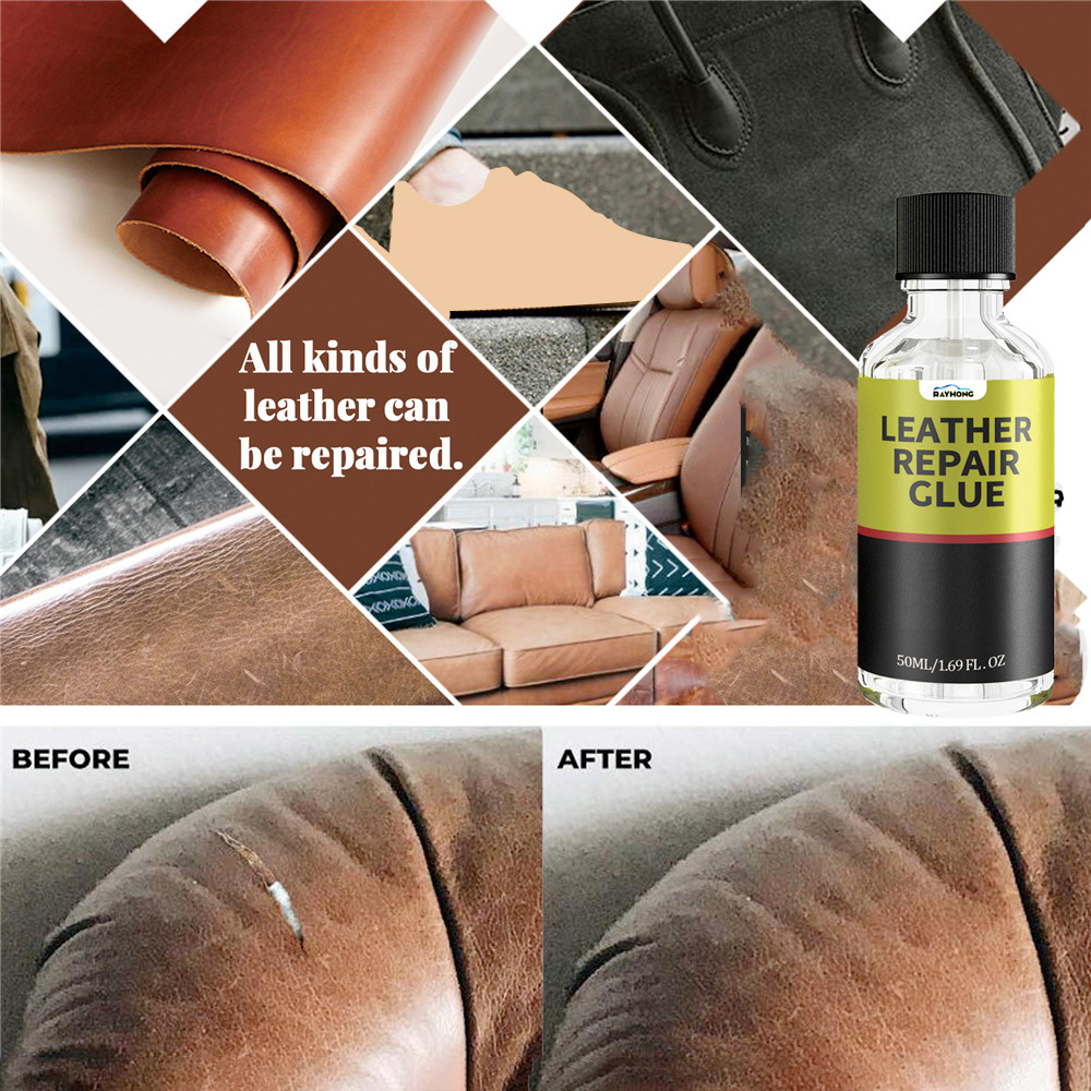 50ml Leather Repair Glue Household Car Leather Products Repair Liquid Shoes Wallets Jackets Furniture Repair Fluid For All Leather Products PE