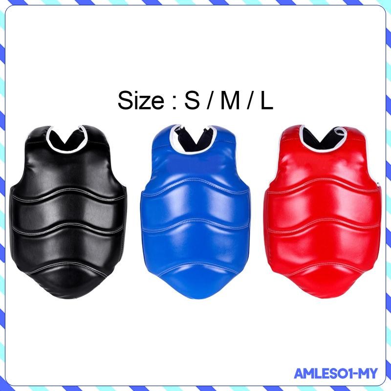 [AmlesoaeMY] Karate Chest Protector Lightweight Bodyguard Chest Gear Boxing Chest Guard for