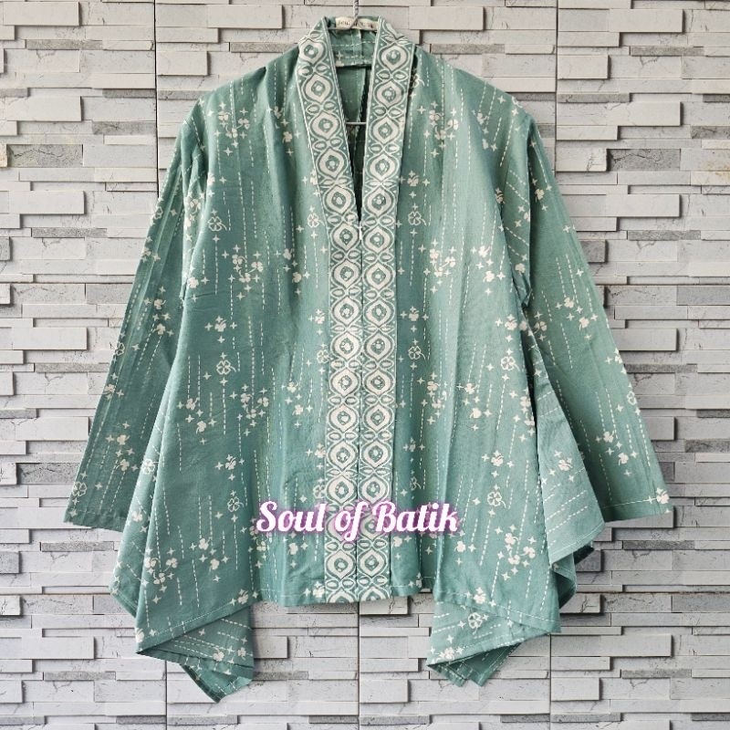 Essential Durable Kartini BATIK BLOUSE TOP CAP LONG SLEEVES Quality Reliable - Image 4