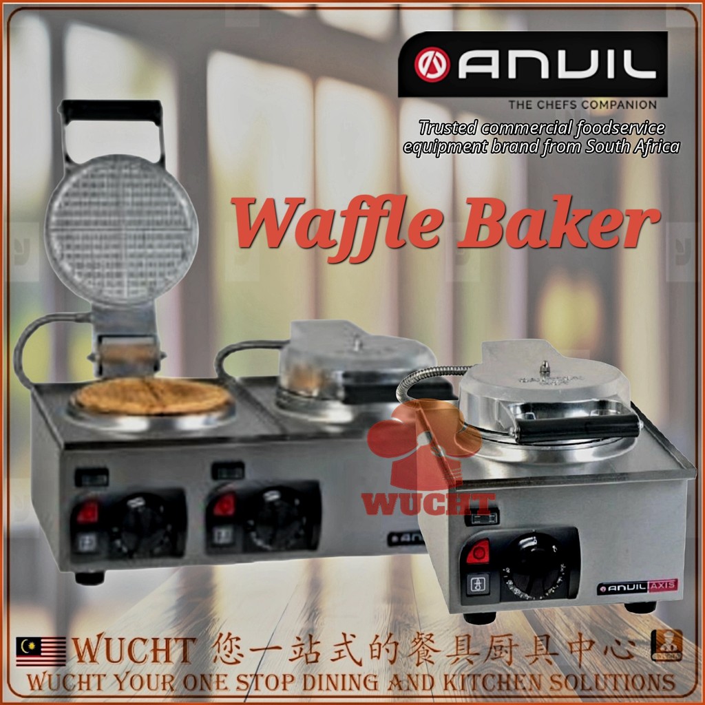 【WUCHT】ANVIL Electric Waffle Maker Single Waffle Maker Double Waffle Baker ANVIL WBA0001 WBA0002 Mesin Wafel 华夫饼机