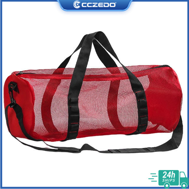 CCZedo Decathlon Bag With Zipper Scuba Diving Gear Storage Bag Foldable Diving Mesh Duffel Bag For Scuba Surfing Snorkeling Equipment