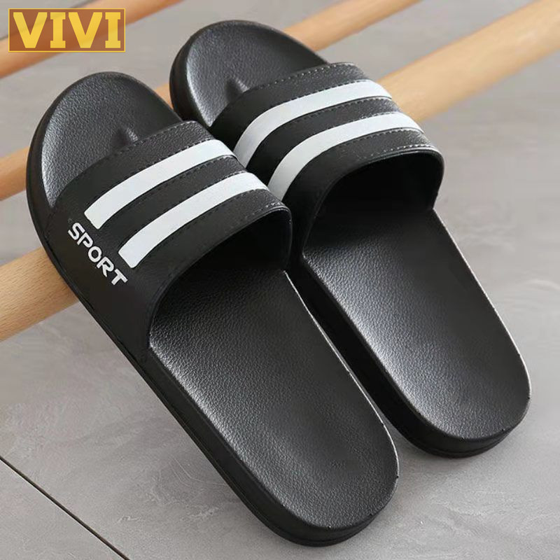 Stripe Rubber Casual Slide / Selipar Lelaki / Selipar Perempuan X12