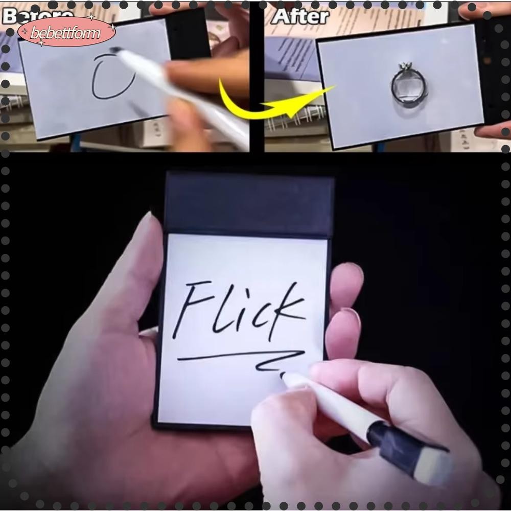 LIKE Flick Pad Gimmicks, Easy To Do Magie Props Street Magic Whiteboard, Drawing Board Magic Tricks Performer Beginner