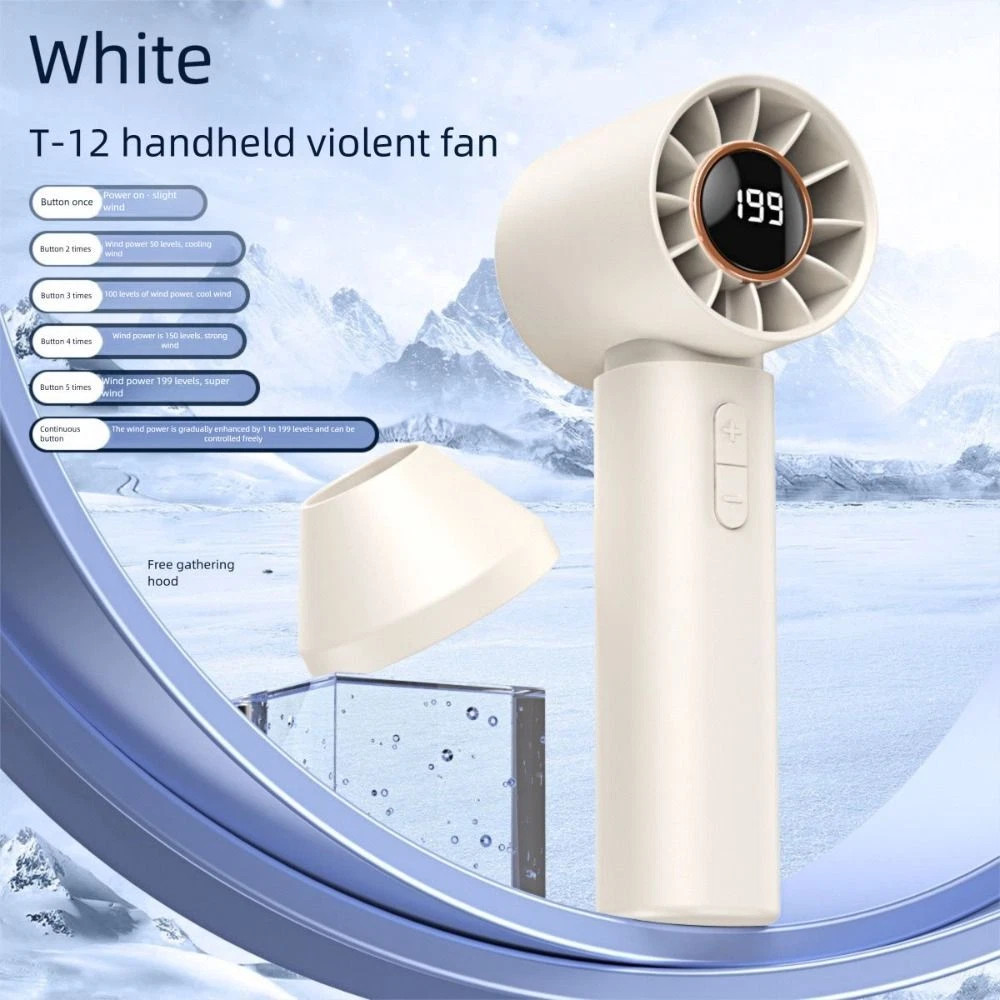< 199 Speed > Portable USB Mini Fan kipas mini kipas angin tangan Mini Fan Rechargeable Handheld Fan with Led Display