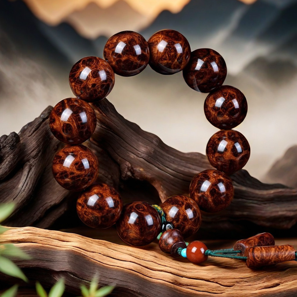 Authentic Hainan Huanghuali 2.0 Beads Bracelet Full of Tumor Scars Water Wave Sea Butter Pear Old Material Wenwan Bracelet Men