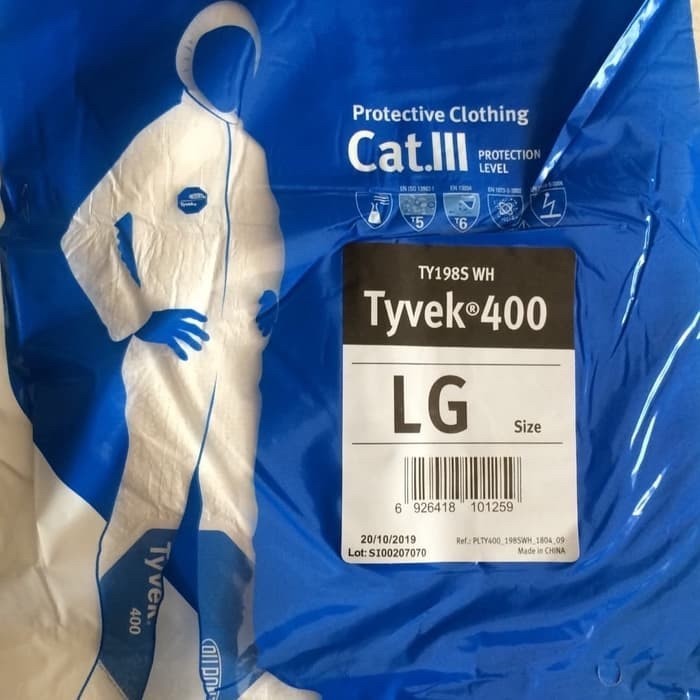 PPE Medical Coverall Tyvek 400 Disposable Dupont Xpert Expert Isolation Gown PPE Suit Disinfection Jumpsuit Surgical Ori