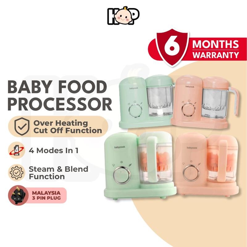 Babycook Baby Food Processor 4 in 1 Baby Food Blender Makanan Baby Blender Baby Food Processor Steamer Mixer Grinder