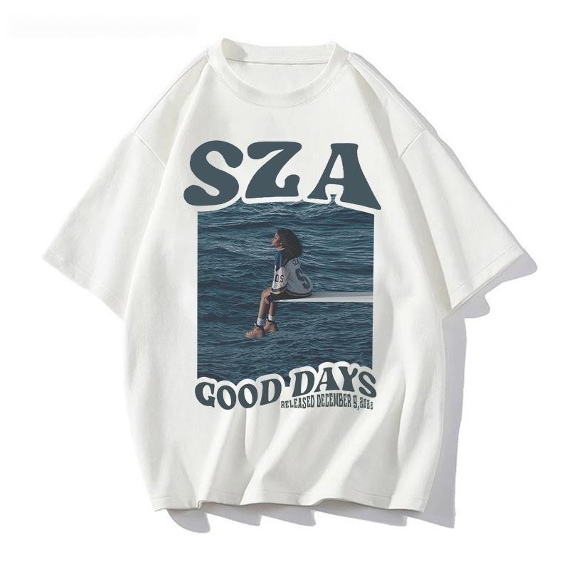  (Hot Selling)-Good Days T-Shirt Short Sleeve Retro Trend Merch Album Song Streetwear Style Loose Unisex Couples