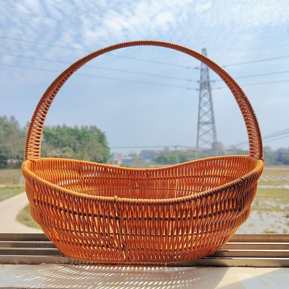 [15,000 people collect] basket basket Fruit bas [1.50,000 people Collection] Shopping basket Egg basket Fruit basket Living Room Imitation Rattan Fruit Bread basket Snack basket Vegetable Storage basket 5.14