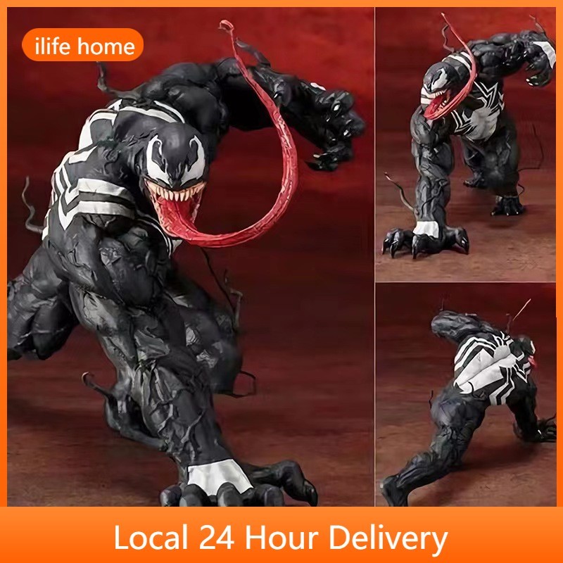 Shipping from Selangor Marvel  Venom Cosplay Spider Man The Avengers Anime Figure COD stock Action Figure Model Dolls Toys For Kids Gifts Collections Car Ornament Home Cake Decor Decoration Gacha