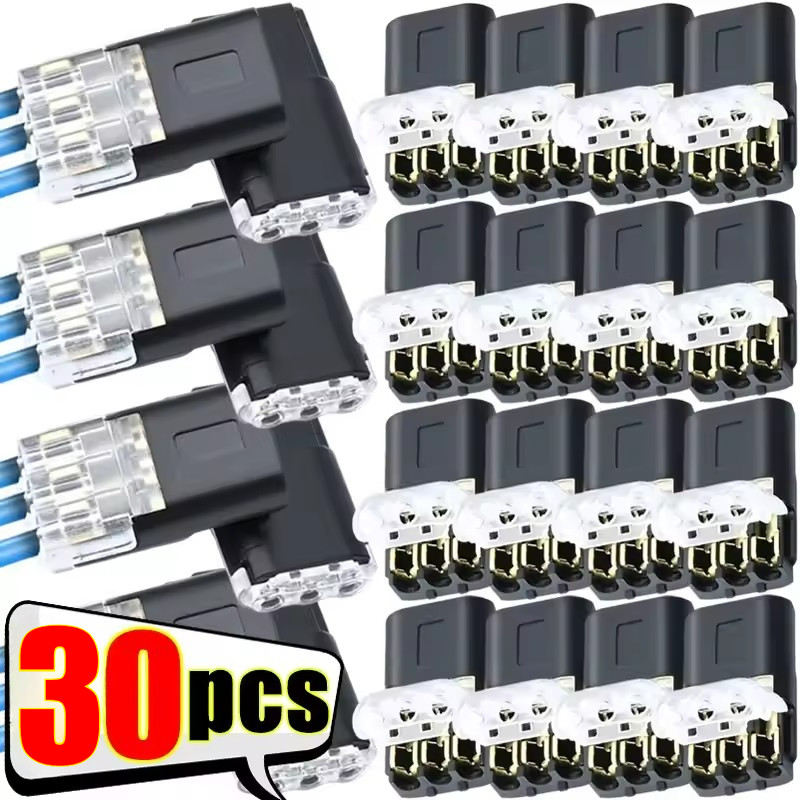 10/20/30pcs Fast Plug Wire Connectors - 2 Pin/3 Pin Way Cable Plug Car Electric Wire Snap Connector Strip Terminal Connection