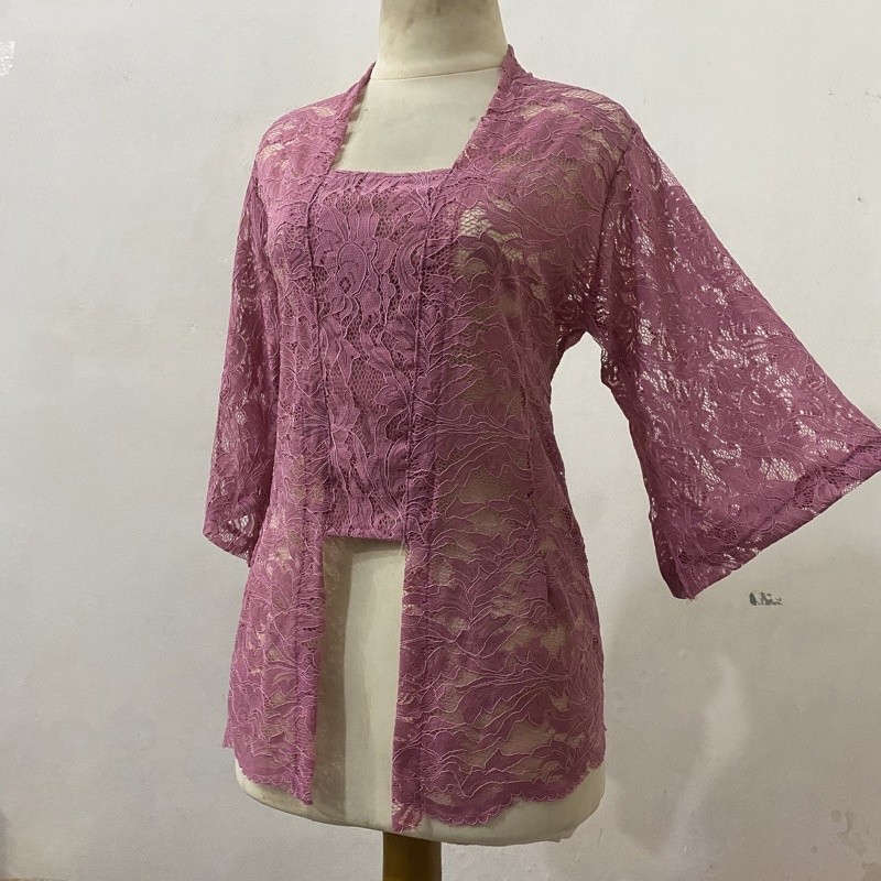 Essential Quality Kebaya bali Brocade sofia strait Bell Sleeves Versatile - Image 4