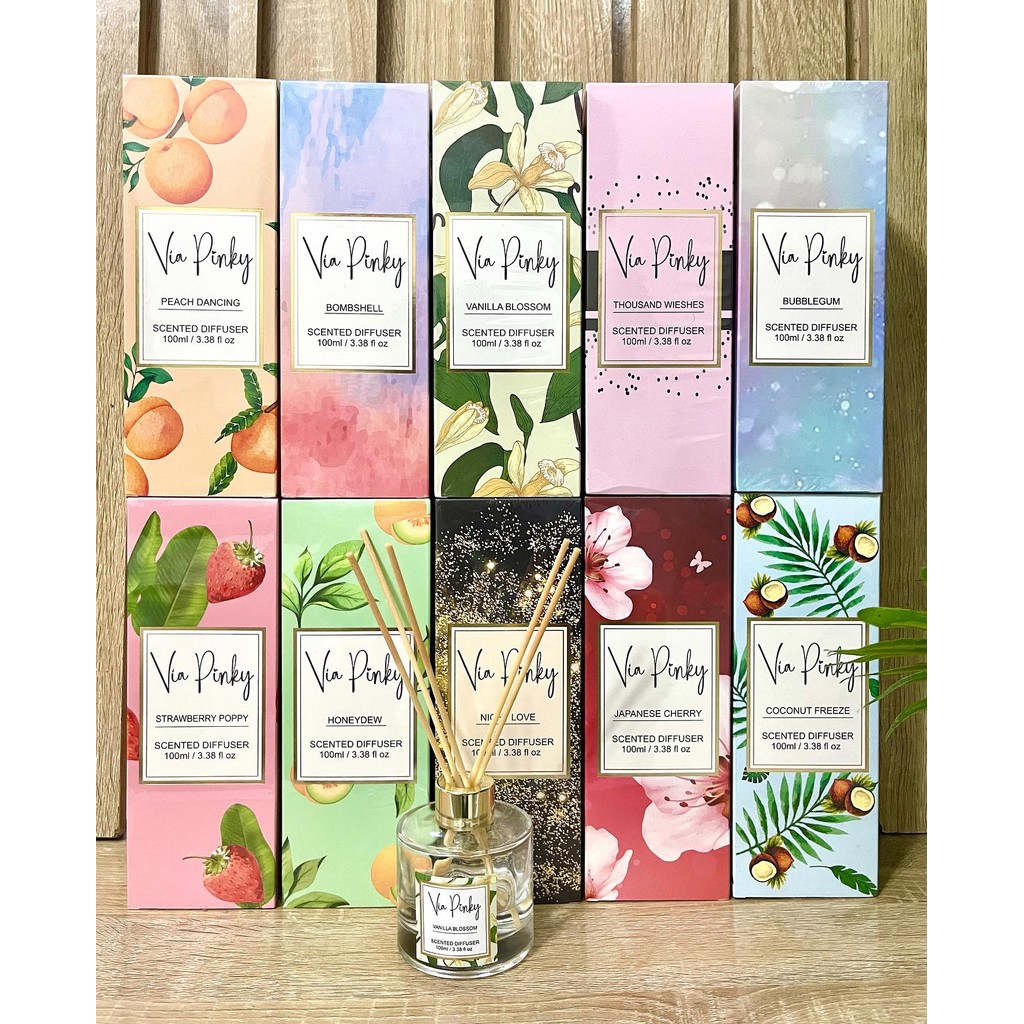 [Ready Stock] Home Diffuser Via Pinky Diffuser Air Freshener Pewangi Rumah Aromatherap Reed Diffuser Home Perfume