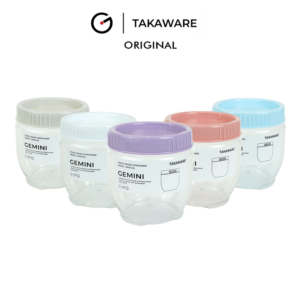 Takalie Gemini S 500 Plastic Jar BPA-Free Food ContainerML TKWR-GEMINI
