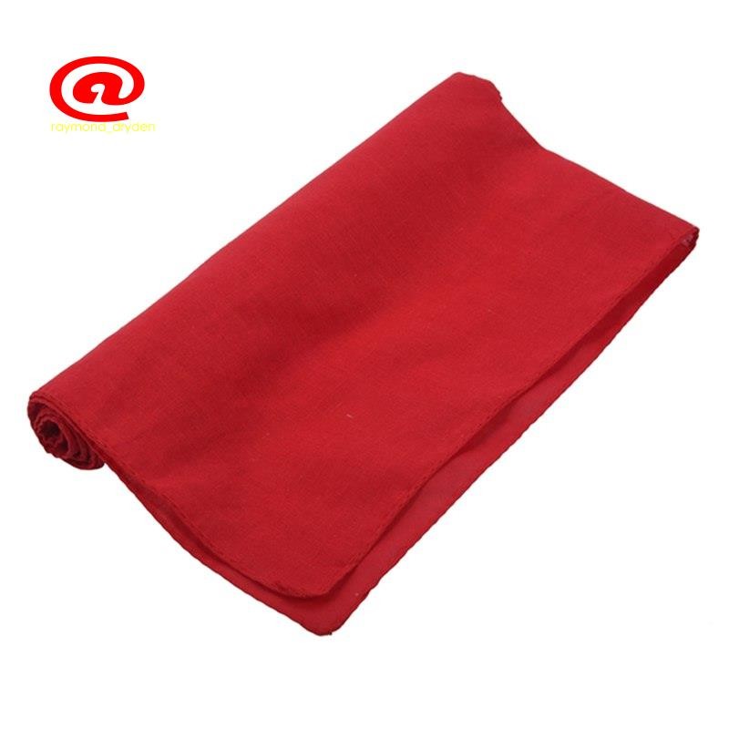 Fancy Plain Bandana 100% Cotton Neck Wrist Wrap Neckerchief Scarf 12 Color Colour:Red