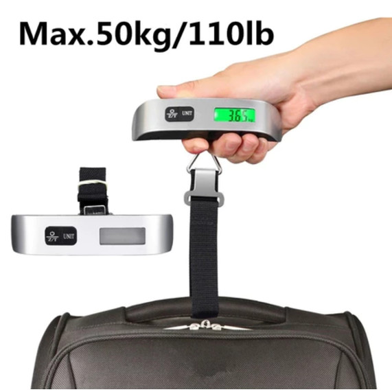 50Kg 10G Digital Hanging Scale Portable Electronic Balance for Luggage Weighing Travel Essentials LCD digits display 旅行称